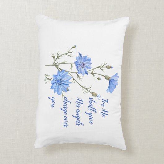 Psalm 91: Hij zal zijn engelen Inspirerend geven Accent Kussen (Achterkant (Verticaal))