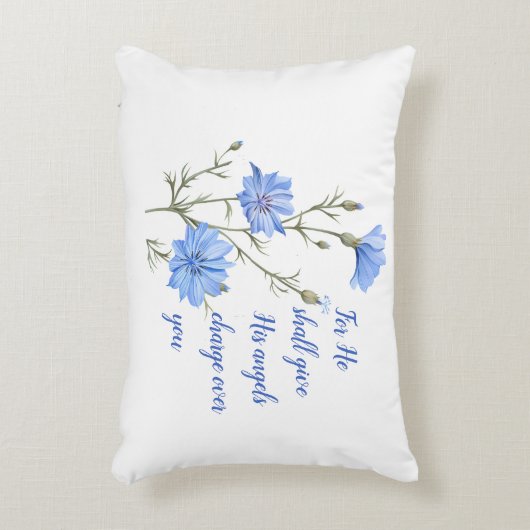 Psalm 91: Hij zal zijn engelen Inspirerend geven Accent Kussen (Voorkant(Verticaal))