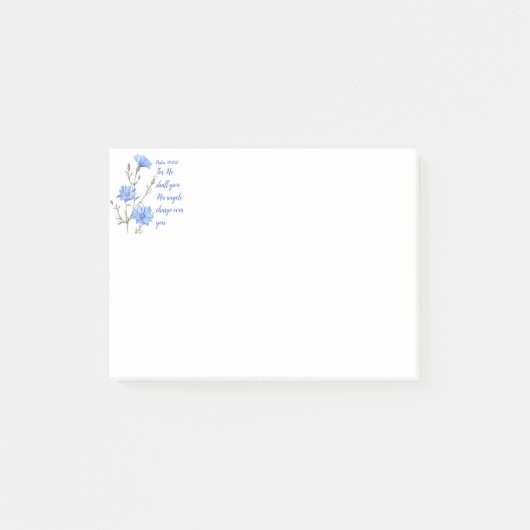 Psalm 91 Hij Zal Zijn Engelen Inspirerend Post-it® Notes (Voorkant)