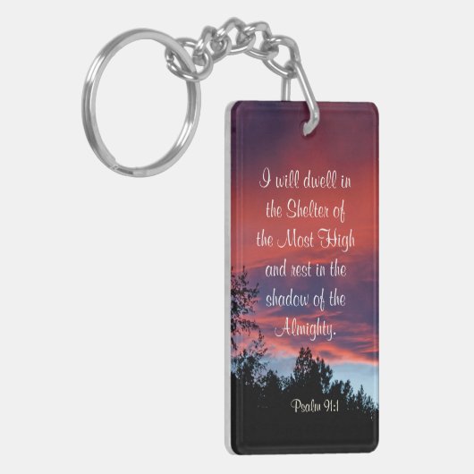 Psalm 91 Ik zal in het verborgene wonen, gewoonte Sleutelhanger (Voorkant Links)