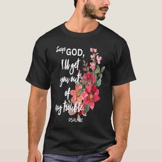 PSALM 91 JESUS LOVE And PROTECTION Religious Chris T-shirt (Voorkant)