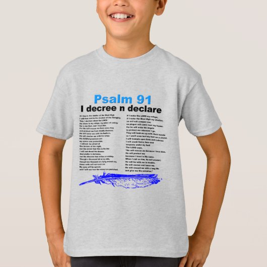 Psalm 91 Jongens Christelijk Raglan Tshirt (Voorkant)