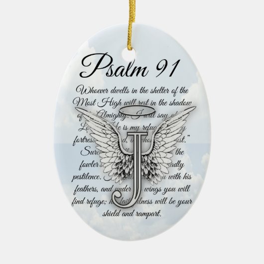 psalm 91 keramisch ornament (Voorkant)