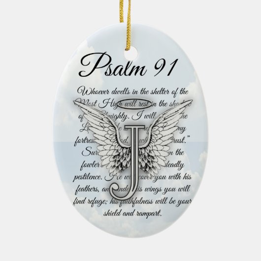 psalm 91 keramisch ornament (Achterkant)