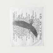 Psalm 91 Kunstmatige zwarte en witte arend tapijt Wandkleed (Voorkant)