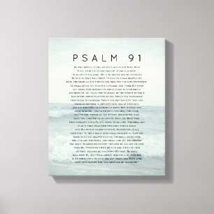 Psalm 91 Kuststrand Waves Canvas Afdrukken