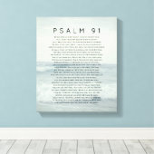 Psalm 91 Kuststrand Waves Canvas Afdrukken (Insitu (Houten vloer))