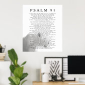 Psalm 91 Leeuw Bijbeltekst Kunst Poster (Thuiskantoor)