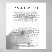 Psalm 91 Leeuw Christelijk Bijbelvers Kunst Poster (Voorkant)