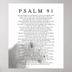 Psalm 91 Leeuw Christelijk Bijbelvers Kunst Poster