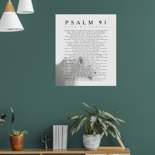 Psalm 91 Leeuw Christelijke Kunst Poster (Woonkamer 1)