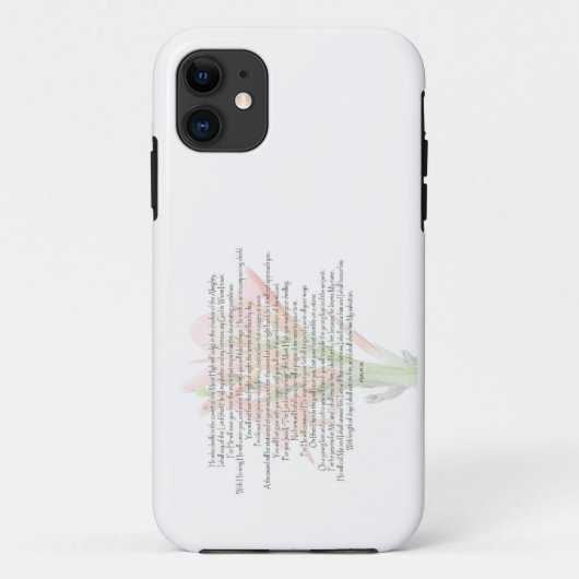 Psalm 91 Lily Bloem Mijn God is wie ik vertrouw Case-Mate iPhone Case (Achterkant)