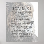 Psalm 91 Lion Head Christelijk Poster (Voorkant)