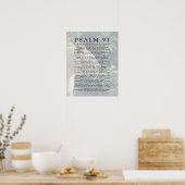 Psalm 91 Lion Head Christelijk Poster (Keuken)