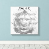 Psalm 91 Lion Rustic Artwork Family Home Decor Canvas Afdruk (Insitu (Houten vloer))