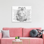 Psalm 91 Lion Waterverf Artwork Family Home Decor Canvas Afdruk (Insitu (Woonkamer))
