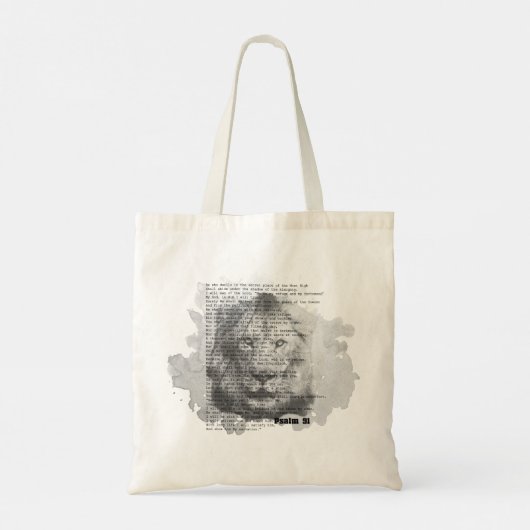 Psalm 91  lionCanvas tas (Achterkant)
