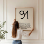 Psalm 91 Minimalistische Schrift Poster