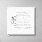 Psalm 91 Modern Black White Feather Bible Verse Canvas Afdruk (Voorkant)