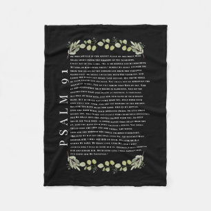 Psalm 91 Mooie elyptusbladeren Fleece Deken