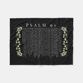 Psalm 91 Mooie Eucalyptusbladeren Fleece Deken (Voorkant (Horizontaal))