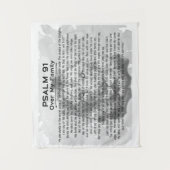 Psalm 91 - Muur met zwarte en witte luis Wandkleed (Voorkant)
