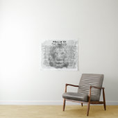 Psalm 91 - Muur met zwarte en witte luis Wandkleed (In Situ (horizontaal))