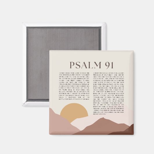 Psalm 91 NKJV Bijbelvers Magneet (Voorkant / Achterkant)