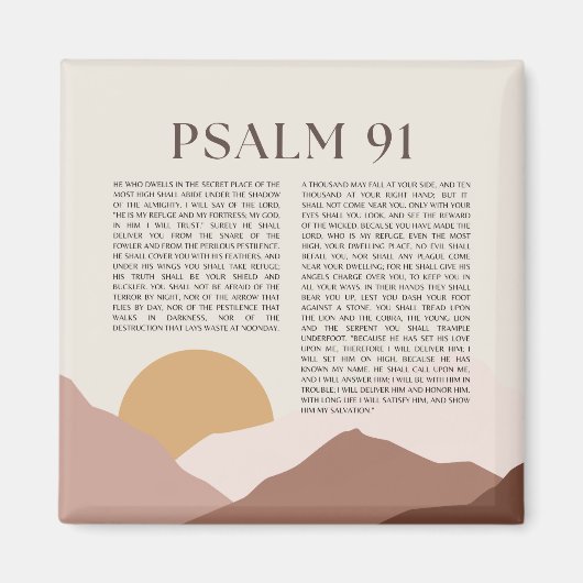 Psalm 91 NKJV Bijbelvers Magneet (Voorkant)