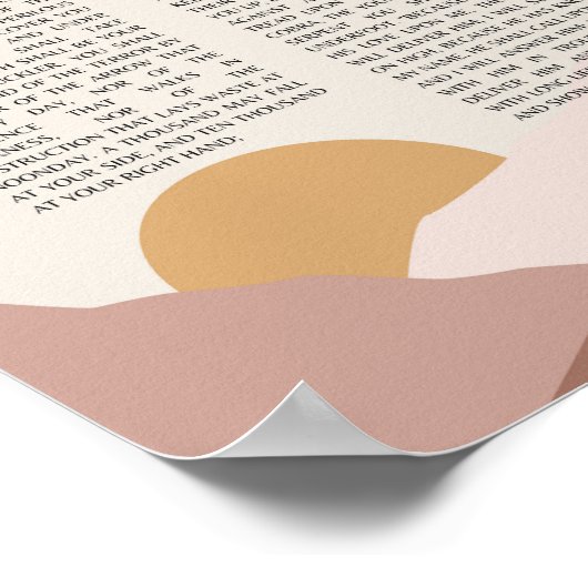 Psalm 91 NKJV Bijbelvers Poster (Hoek)