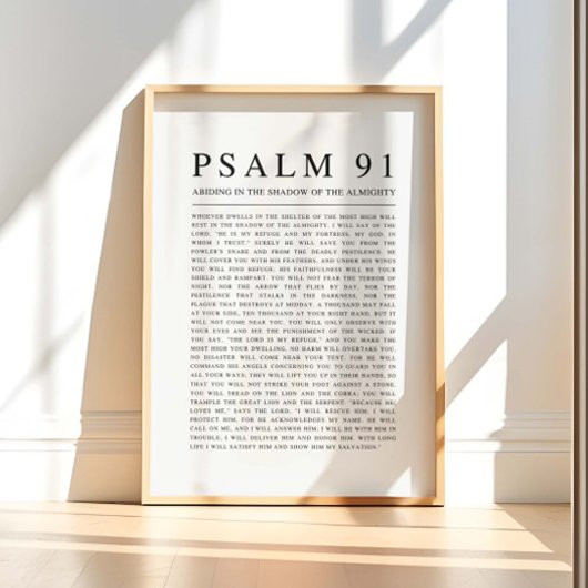 Psalm 91 NKJV Bijbelvers Poster