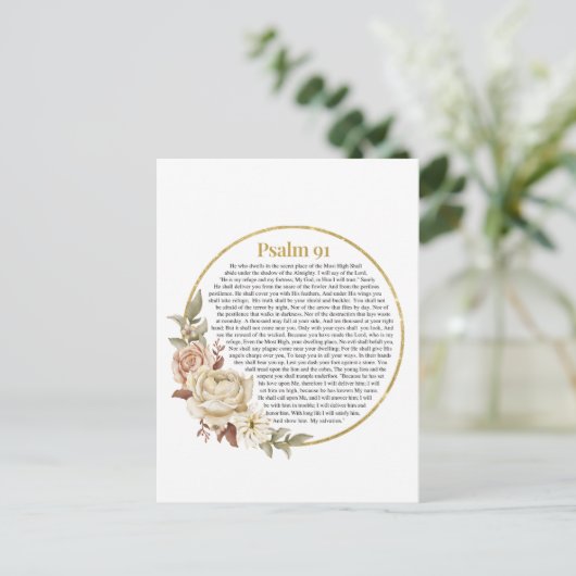 Psalm 91 NKJV Briefkaart (Staand voorkant)