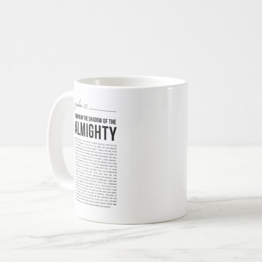 Psalm 91 NKJV Koffiemok (Voorkant links)