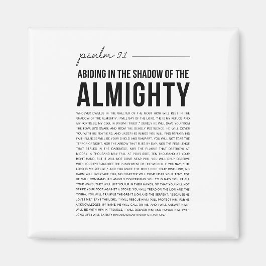 Psalm 91 NKJV Magneet (Voorkant)