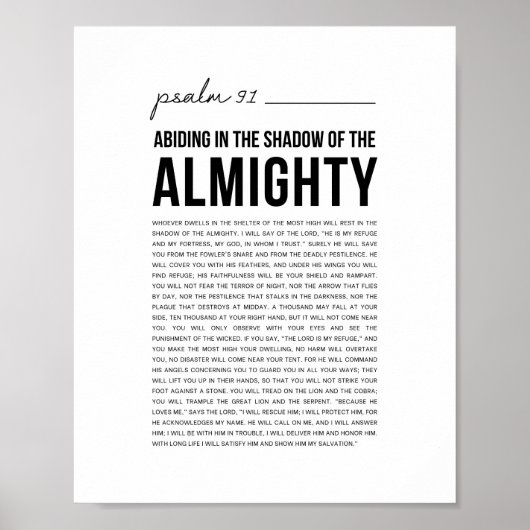 Psalm 91 NKJV Poster (Voorkant)