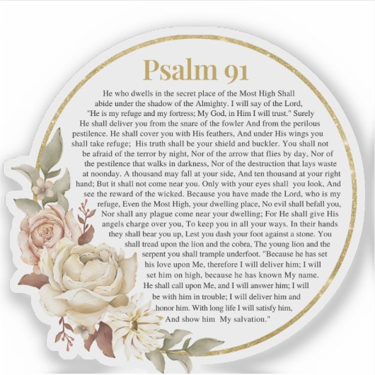 Psalm 91 NKJV Sticker (Voorkant)