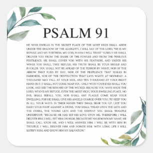 Psalm 91 NKJV Vierkante Sticker
