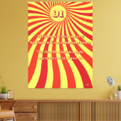 Psalm 91 No Harm Retro  Zomer Zonnebrand Canvas Afdruk (Insitu (Woonkamer))
