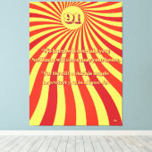 Psalm 91 No Harm Retro  Zomer Zonnebrand Canvas Afdruk (Insitu (Houten vloer))