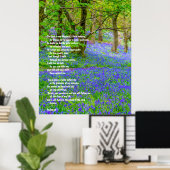 Psalm 91 over het bos van de rode hond, poster (Thuiskantoor)
