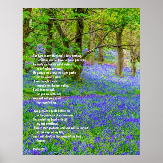 Psalm 91 over het bos van de rode hond, poster (Voorkant)