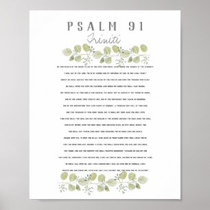 Psalm 91 over je kind Eucalyptus verlaat aangepast Poster