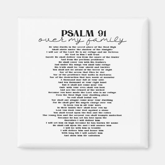 Psalm 91 Over Uw Gezin Magneet (Voorkant)