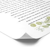 Psalm 91 Over Uw Kind Eucalyptus Bladeren Aangepa Poster (Hoek)