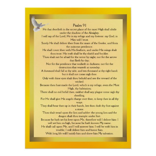 psalm 91 perfect poster (Voorkant)