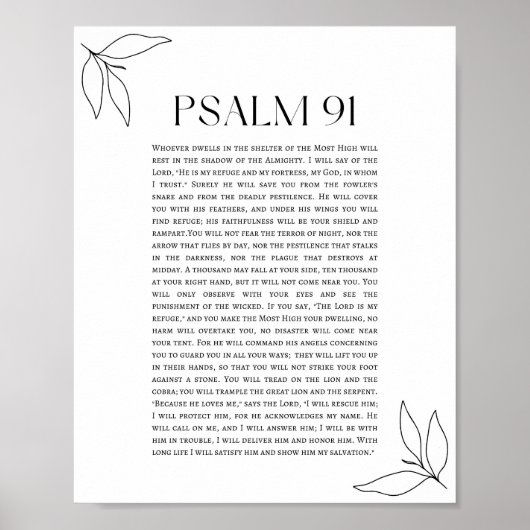 Psalm 91  poster (Voorkant)