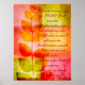 Psalm 91, poster met grunge herfst (Voorkant)