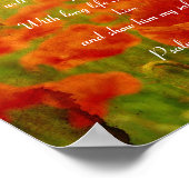 Psalm 91 poster van rode papaver (Hoek)