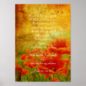 Psalm 91 poster van rode papaver (Voorkant)