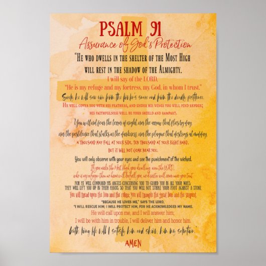 PSALM 91 Prayer Poster (Voorkant)